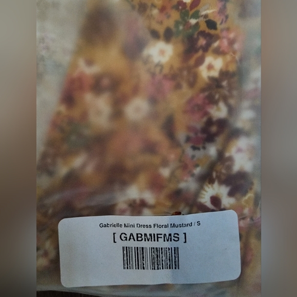 Sozy Tencel Gabrielle Mini Dress Yellow Multi Floral NWT Small In Package - Picture 4 of 4